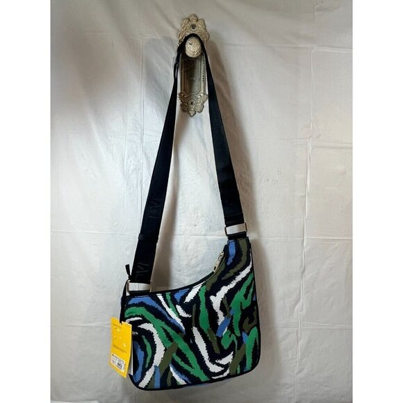 DVF Diane Von Furstenberg Utility Crossbody Bag Disco Zebra Green NWT - Picture 9 of 9